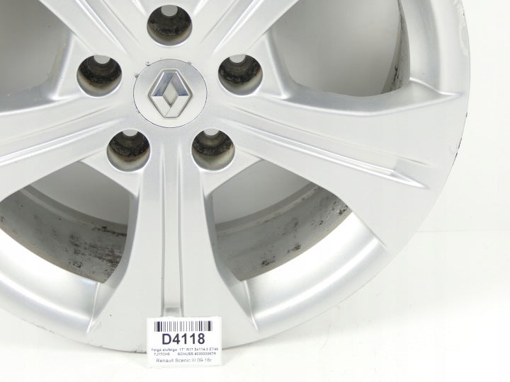 1x Alufelge 17 Zoll 7.0" 5x114.3 403000067R Renault Megane III 1 Scenic FEL8066892907ae