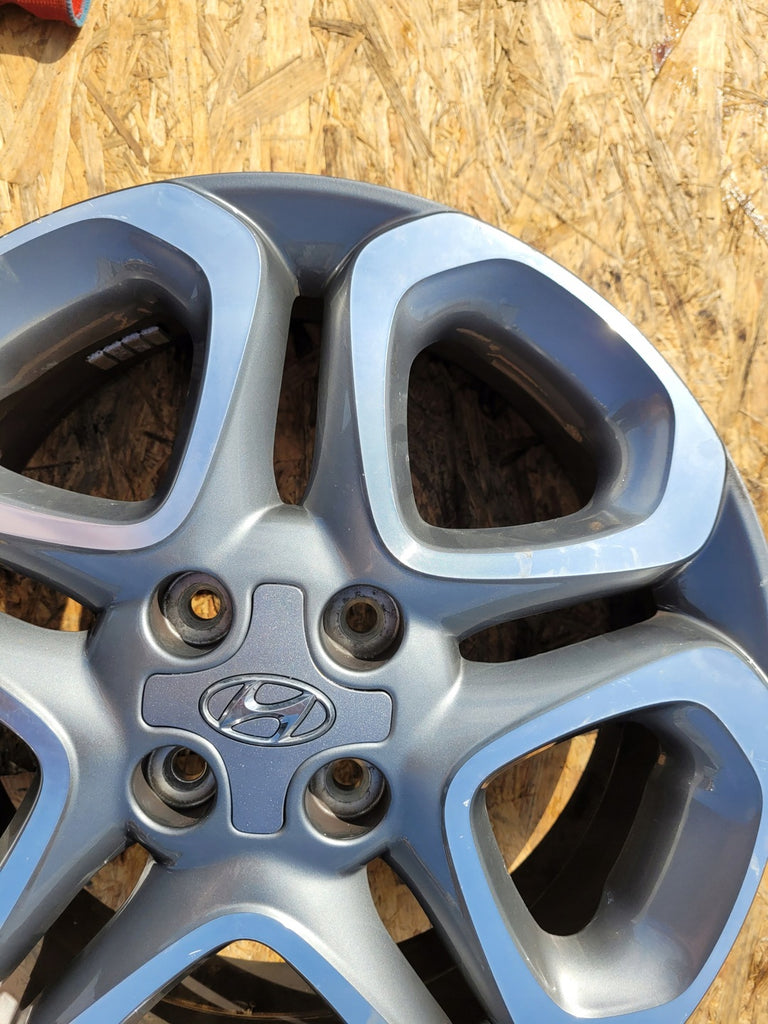 1x Alufelge 16 Zoll 6.0" 4x100 50ET Glanz Schwarz 52910-C8700 Hyundai I20 II Mg