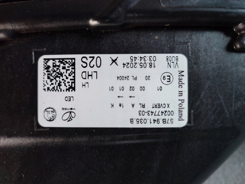 Frontscheinwerfer Skoda Karoq 57B941035B Links Scheinwerfer Headlight SCH9387944390ew