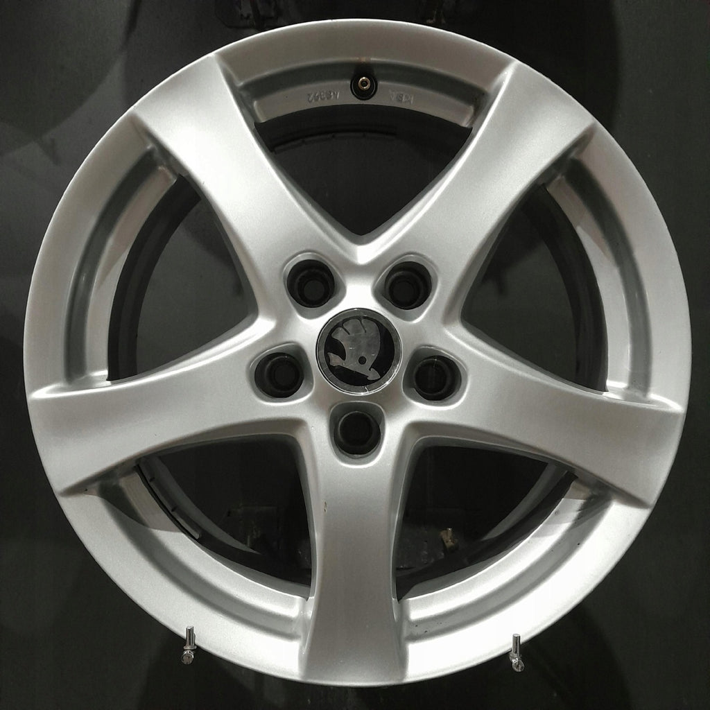 4x Alufelge 16 Zoll 6.5" 5x112 42ET Glanz Silber Skoda Superb III Passat B7 FEL8224870397ky