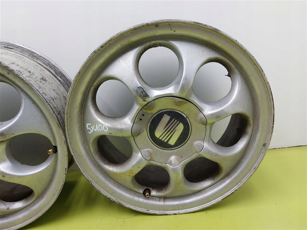 4x Alufelge 15 Zoll 6.0" 5x100 43ET Matt Silber Audi I Rim Wheel FEL5212569141dw