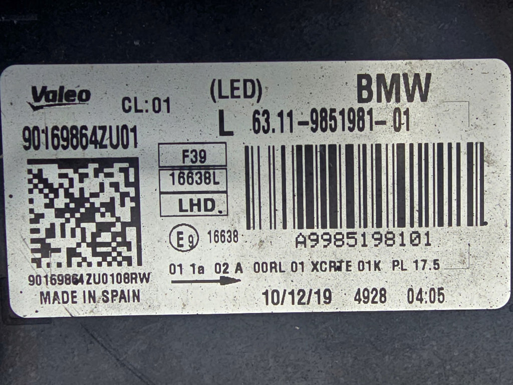 Frontscheinwerfer BMW X2 F39 9851981-01 Links Scheinwerfer Headlight SCH9728717336bg