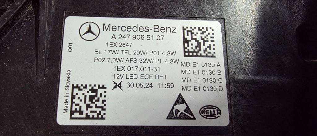 Frontscheinwerfer Mercedes-Benz W247 2479065107 Links Scheinwerfer Headlight SCH3383055961bt