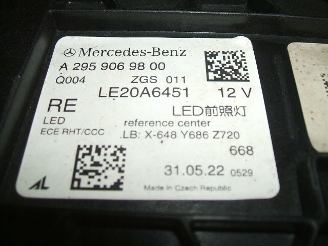 Frontscheinwerfer Mercedes-Benz Eqe A2959069800 LED Rechts Headlight SCH6308338903qz