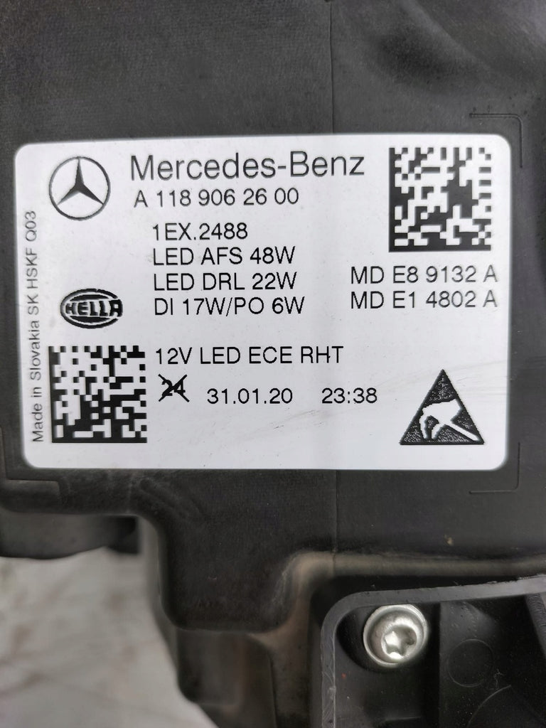Frontscheinwerfer Mercedes-Benz Cla C118 A1189062600 Rechts Headlight SCH1676406503oa