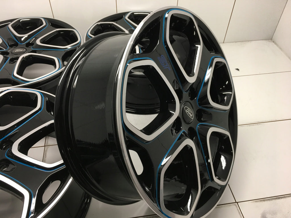 4x Alufelge 18 Zoll 7.5" 5x108 50ET Schwarz Ford S Max Rim Wheel FEL7009945140yy