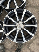 Load image into Gallery viewer, 4x Alufelge 16 Zoll 7.0" 4x108 42ET Glanz Schwarz Ford Fiesta I Ecosport FEL8008342001po