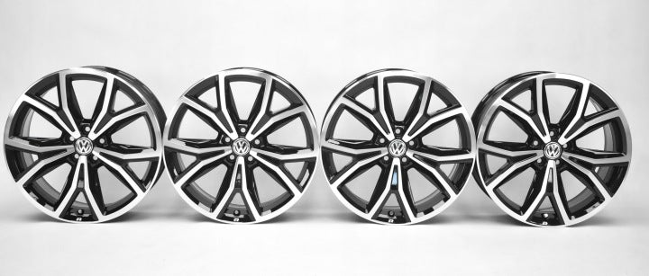 4x Alufelge 18 Zoll 7.0" 5x100 39ET Glanz Schwarz 2GM601025F VW T-Cross Tcross FEL8285549346wk