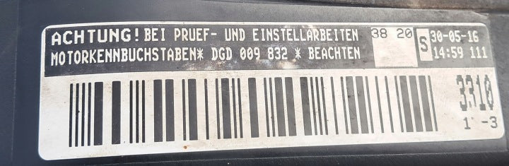 Motor VW Touran DGDA 1.6 TDI 115PS 85kW Diesel Engine Unkomplett MOT9652550279jg