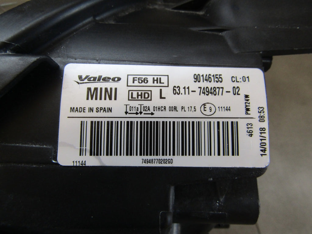 Frontscheinwerfer Mini F57 F56 F55 7494877-02 LED Links Scheinwerfer Headlight SCH6901480132mw