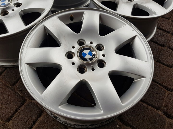 4x Alufelge 16 Zoll 7.0" 5x120 47ET Glanz Silber 1094498 BMW 3 E36 E46 1 E87 I FEL8598951737dk