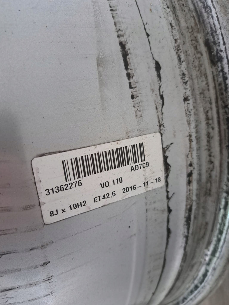 1x Alufelge 19 Zoll 8.0" 5x108 42 5ET 31362276 Volvo Xc90 I Xc60 Rim Wheel FEL3124408184ik