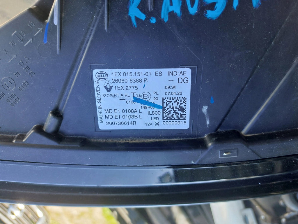 Frontscheinwerfer Renault 260606388R LED Links Scheinwerfer Headlight