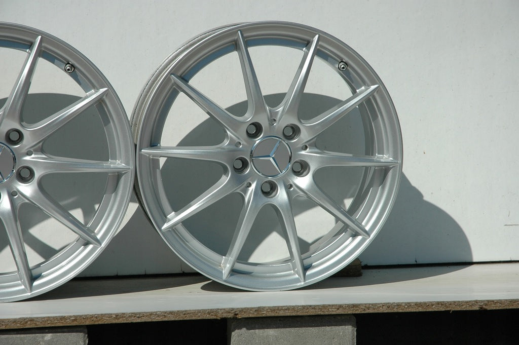 4x Alufelge 17 Zoll 6.5" 5x112 49ET Glanz Silber A2464010102 Mercedes-Benz W246 FEL5187499428tc