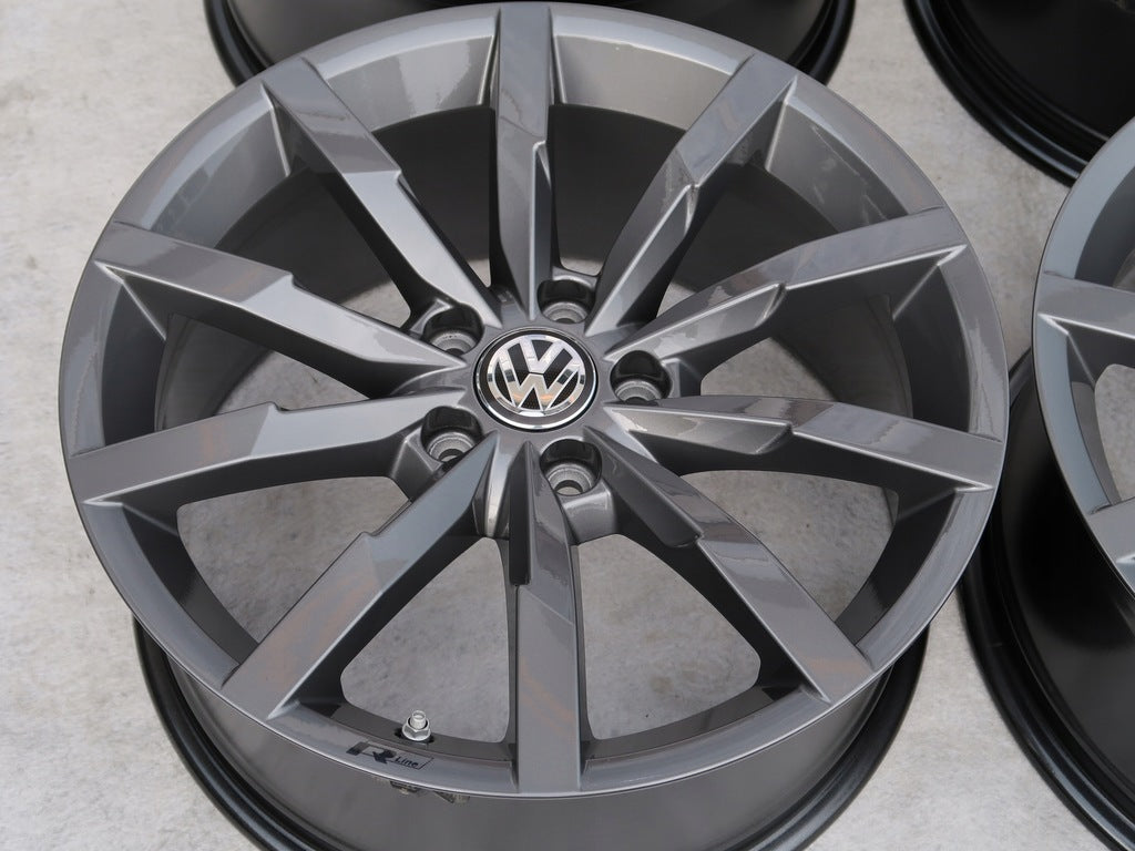 4x Alufelge 18 Zoll 8.0" 5x112 44ET Matt Schwarz VW Passat Arteon Rim Wheel FEL4212782576qt