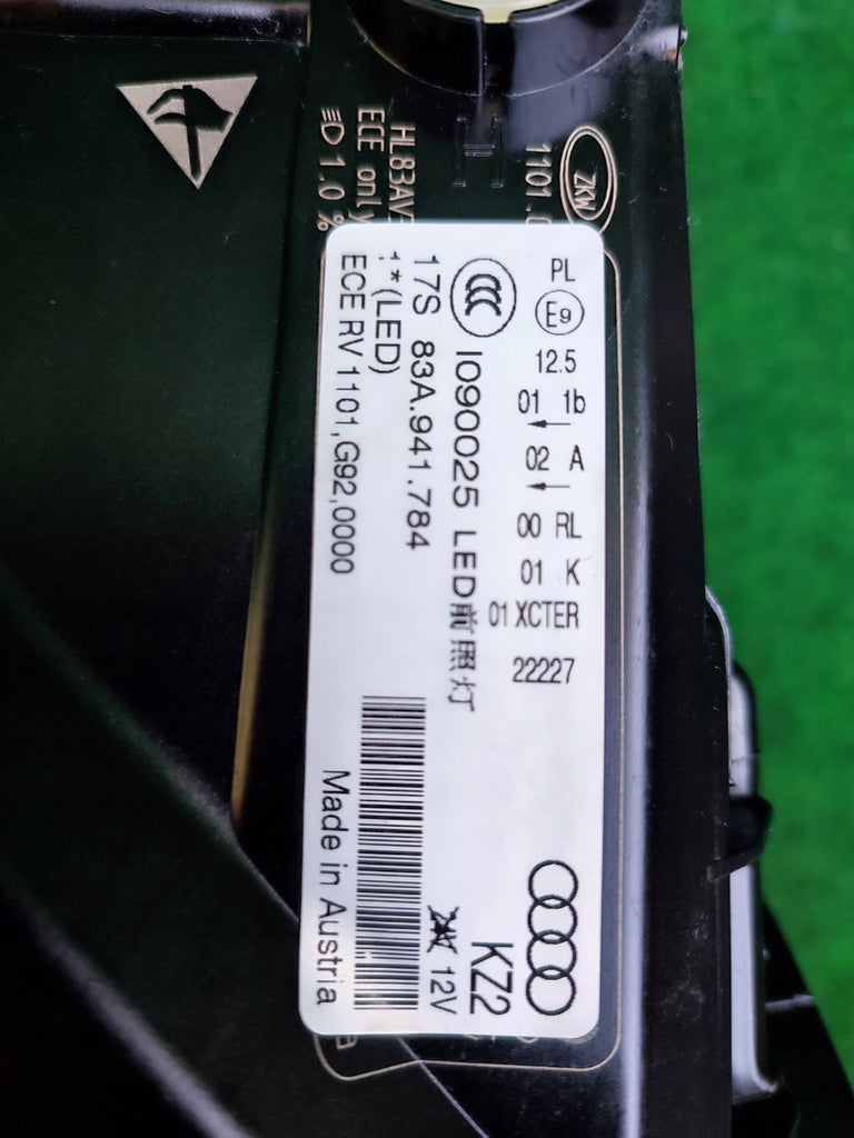 Frontscheinwerfer Audi 83A941784 Rechts Scheinwerfer Headlight SCH7080054427bg