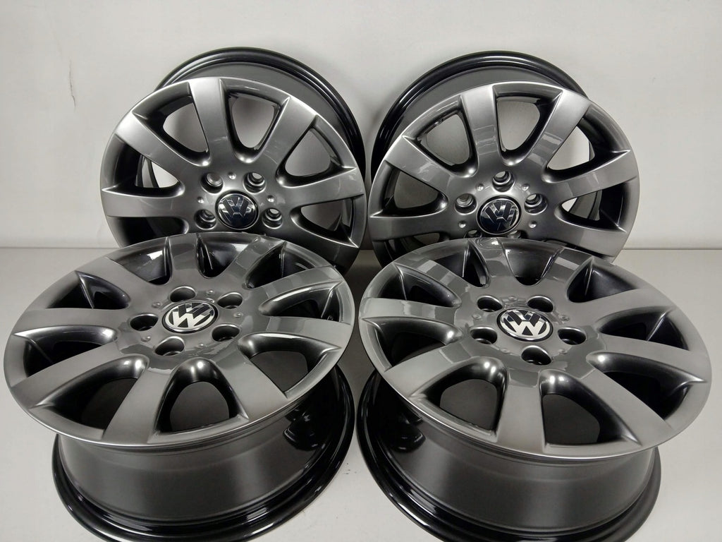4x Alufelge 15 Zoll 6.5" 5x112 Glanz 1KO601025AO VW Rim Wheel FEL1279225312vj