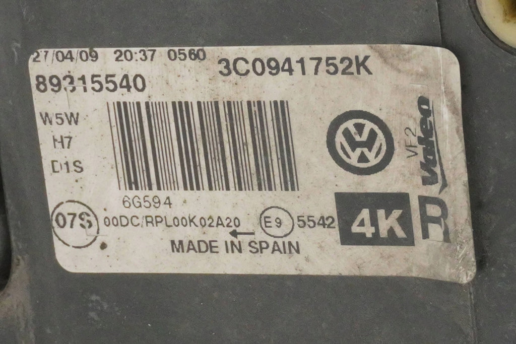Frontscheinwerfer VW Passat 3C0941752K Rechts Scheinwerfer Headlight SCH7567007440ed
