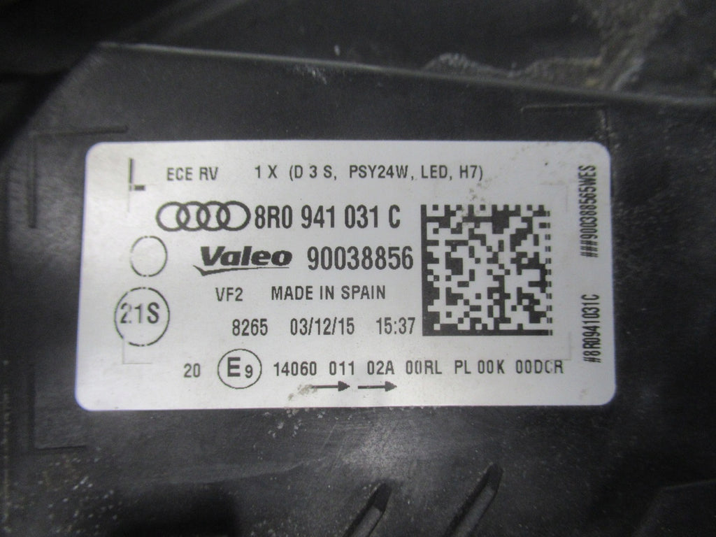 Frontscheinwerfer Audi Q5 8R0941031C Xenon Links Scheinwerfer Headlight