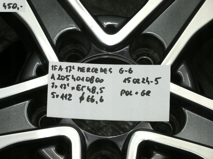 1x Alufelge 17 Zoll 7.0" 5x112 48 5ET A2054010800 Mercedes-Benz A205 Rim Wheel FEL3733400166an