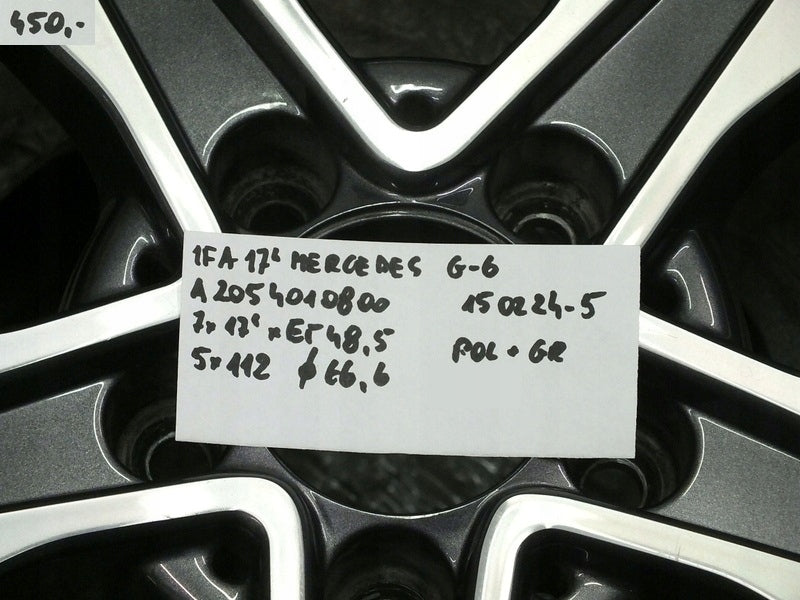1x Alufelge 17 Zoll 7.0" 5x112 48 5ET A2054010800 Mercedes-Benz A205 Rim Wheel FEL3733400166an