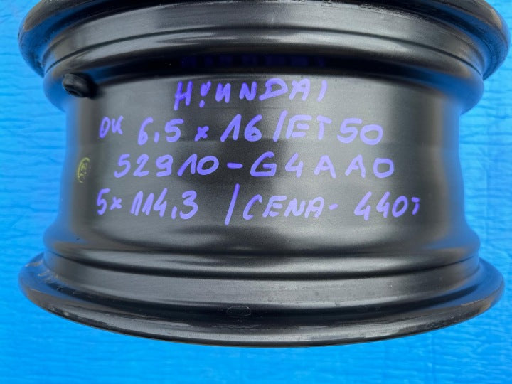1x Alufelge 16 Zoll 6.5" 5x114.3 50ET Glanz Graphit 52910-G4AA0 Hyundai I30 Iii FEL1662894332ut