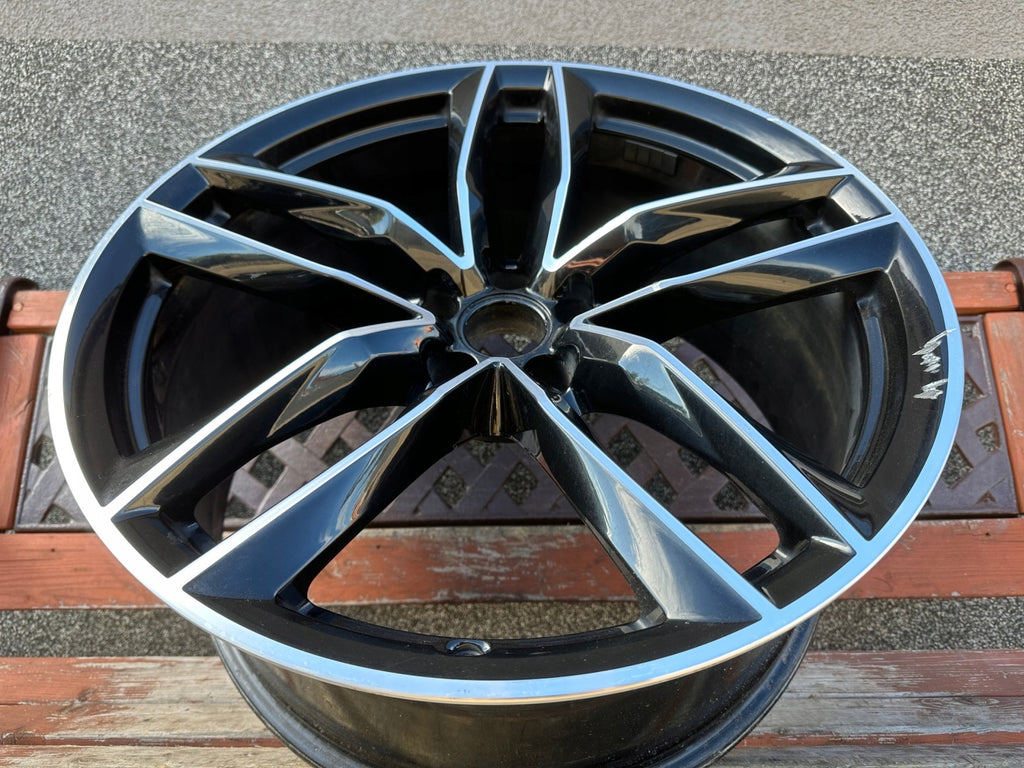 1x Alufelge 21 Zoll 9.5" 5x112 25ET Glanz Schwarz 4G0601025 Audi A6 Rim Wheel FEL4466891821ss