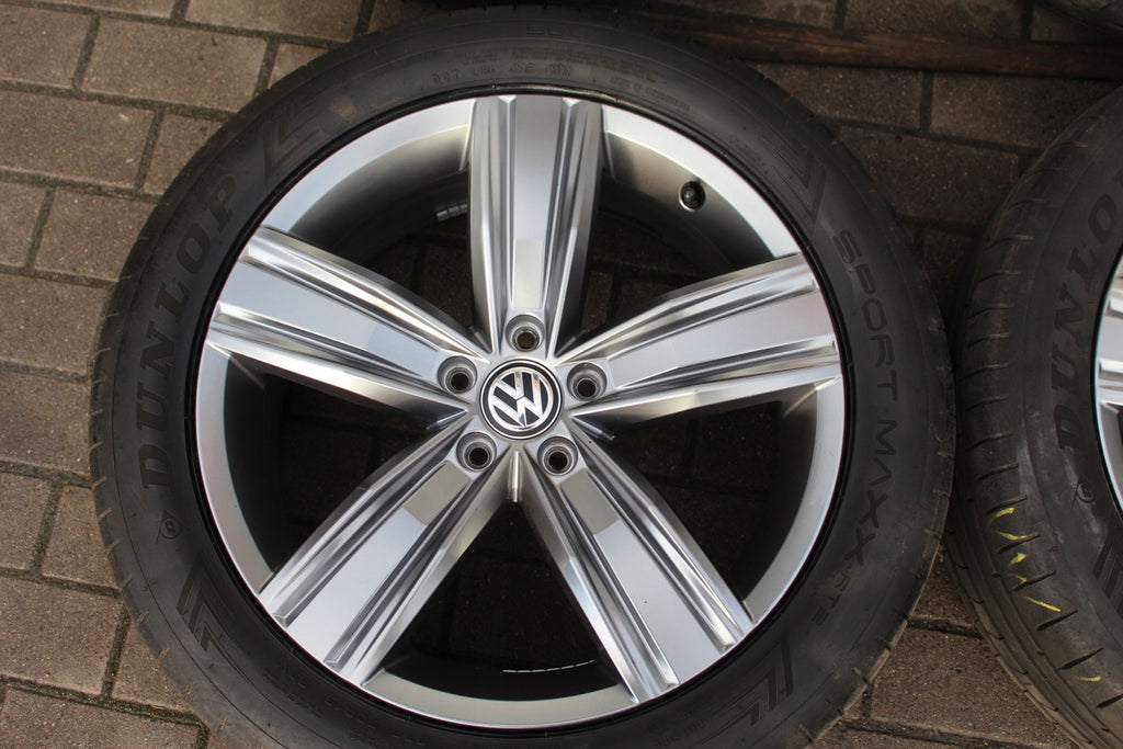 4x Alufelge 19 Zoll 7.0" 5x112 43ET Glanz Graphit 5NN601025 Mg Tiguan Allspace