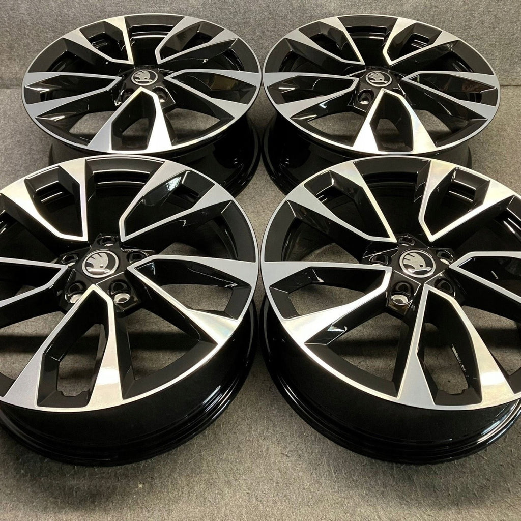 4x Alufelge 18 Zoll 7.0" 5x112 45ET Glanz Schwarz 57A601025AS Skoda Karoq FEL8088326267jr