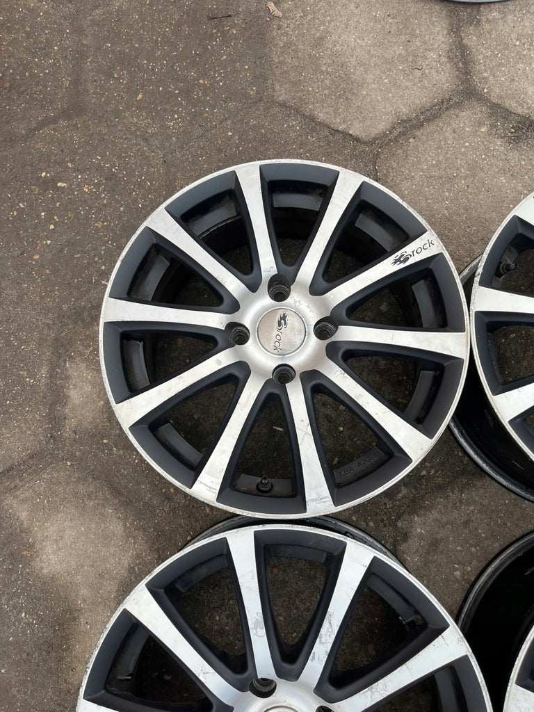 4x Alufelge 16 Zoll 7.0" 4x108 42ET Glanz Schwarz Ford Fiesta I Ecosport FEL8008342001po