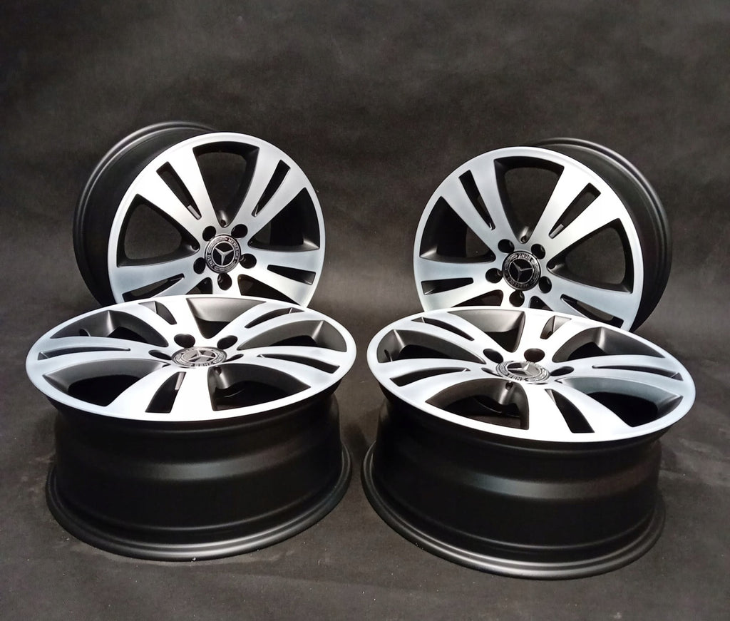4x Alufelge 17 Zoll 7.5" 5x112 47ET Glanz Silber A2044010402 Mercedes-Benz W204 FEL2126045799jm