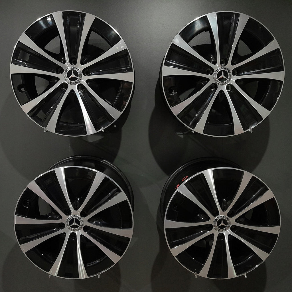 4x Alufelge 18 Zoll 8.0" 5x112 43ET Glanz Schwarz A2134013700 Mercedes-Benz W213