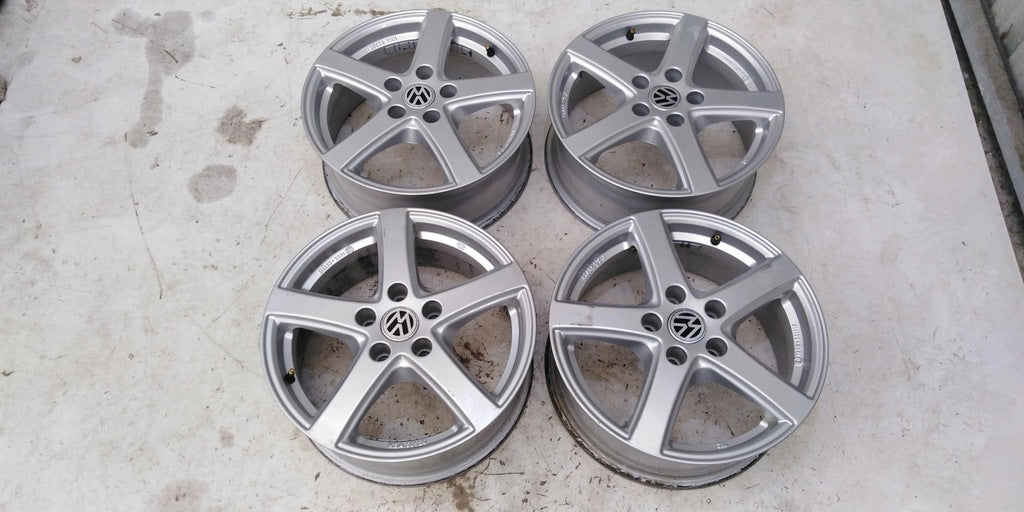 4x Alufelge 16 Zoll 6.5" 5x112 33ET Matt Silber KBA50920 VW Touran Rim Wheel FEL7221446379gq