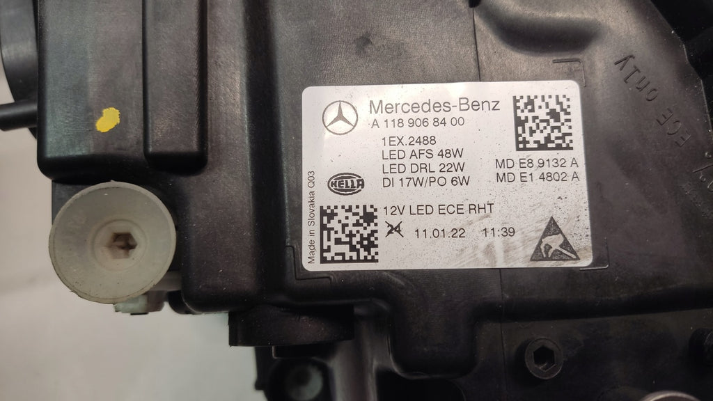 Frontscheinwerfer Mercedes-Benz Cla A1189068300 LED Rechts oder Links