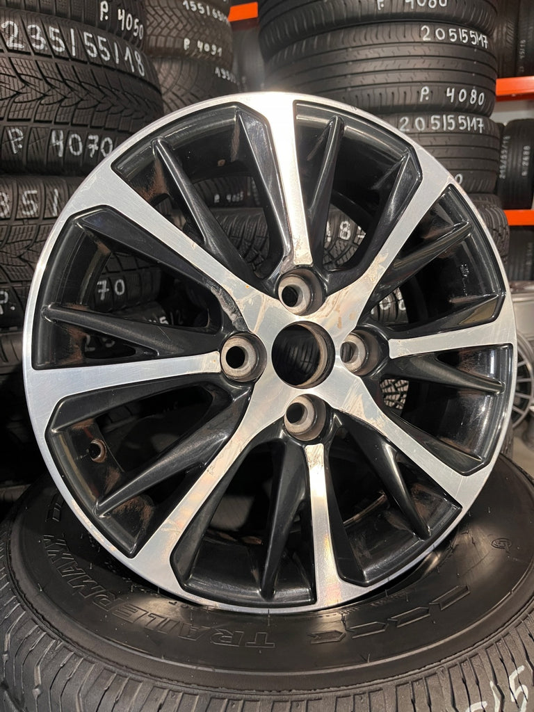 1x Alufelge 15 Zoll 5.0" 4x100 39ET Glanz Schwarz 426110DJ10 Toyota Aygo FEL5010872398wi
