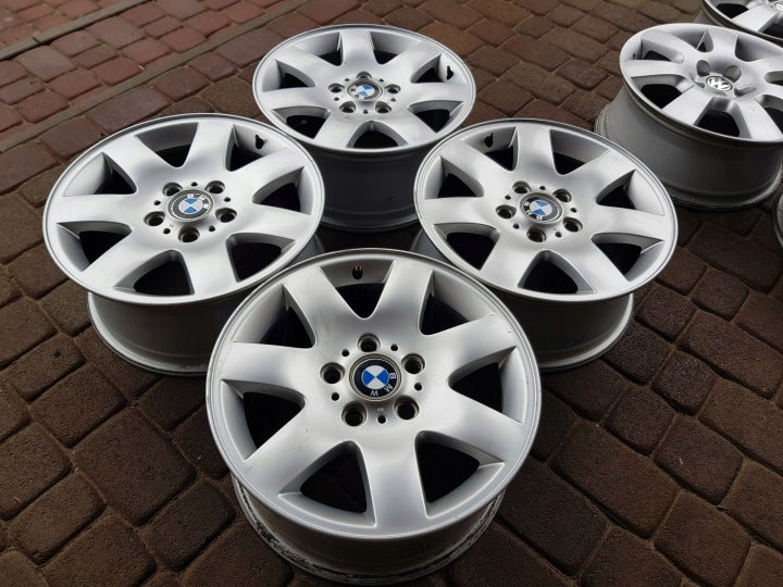4x Alufelge 16 Zoll 7.0" 5x120 47ET Glanz Silber 1094498 BMW 3 E36 E46 1 E87 I FEL8598951737dk