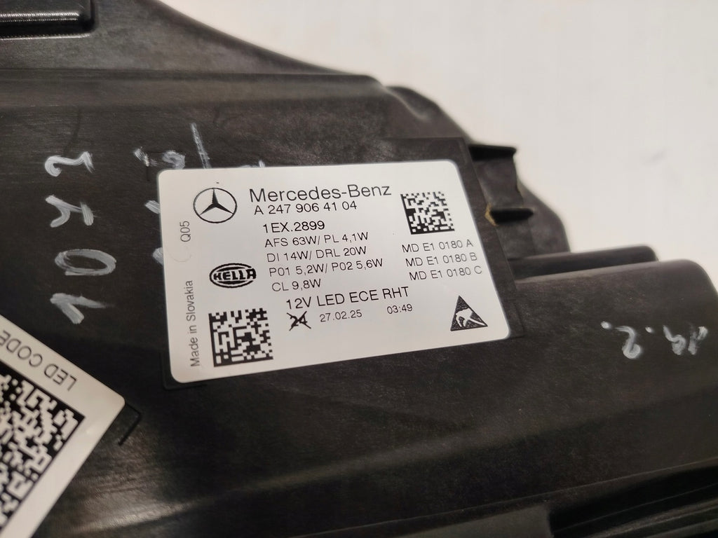 Frontscheinwerfer Mercedes-Benz W247 A2479064104 Links Scheinwerfer Headlight SCH9912420621za