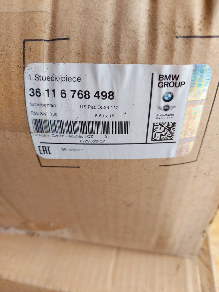 1x Alufelge 15 Zoll 5.5" 4x100 45ET BMW 1 Mini Clubman R55 R50 Rim Wheel FEL4711930302wl