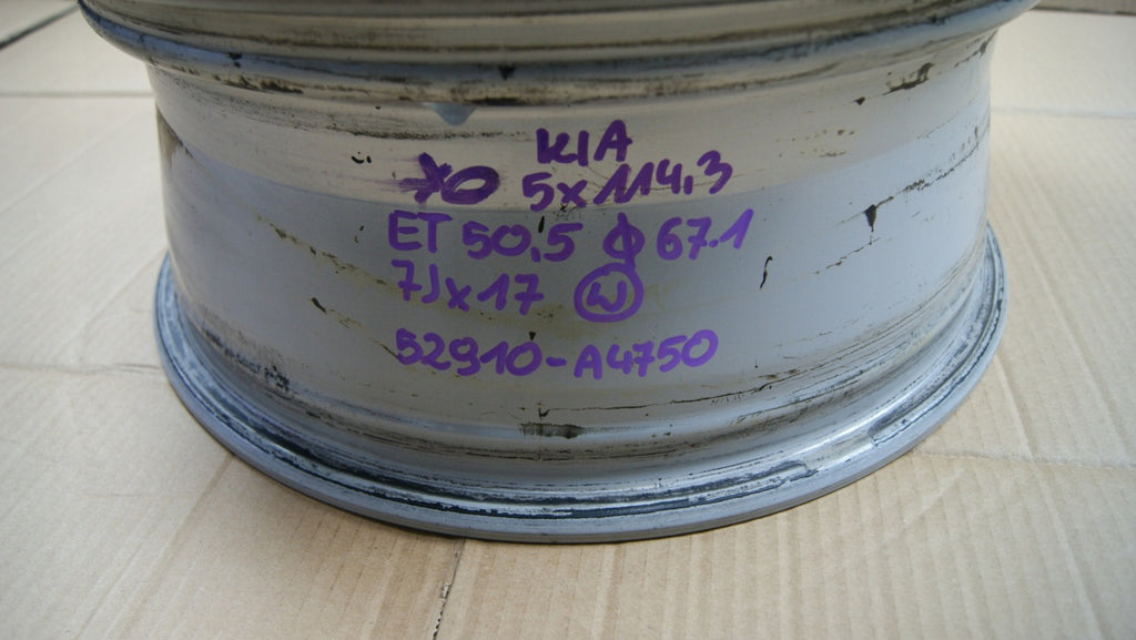 1x Alufelge 17 Zoll 7.0" 5x114.3 52910-A4750 Kia I Rim Wheel FEL8259103518kt