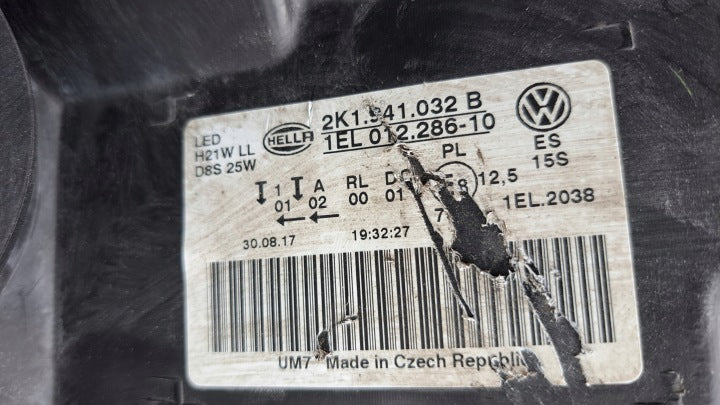 Frontscheinwerfer VW Caddy 2K1941032B LED Rechts Scheinwerfer Headlight SCH8800765571qw