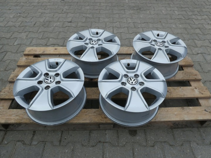 4x Alufelge 16 Zoll 6.5" 5x120 62ET Matt Silber 2H0071496 VW Amarok Rim Wheel FEL6763525753vm