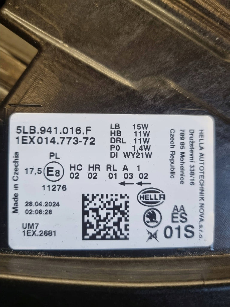 Frontscheinwerfer Skoda Enyaq 5LB941016F LED Rechts Scheinwerfer Headlight