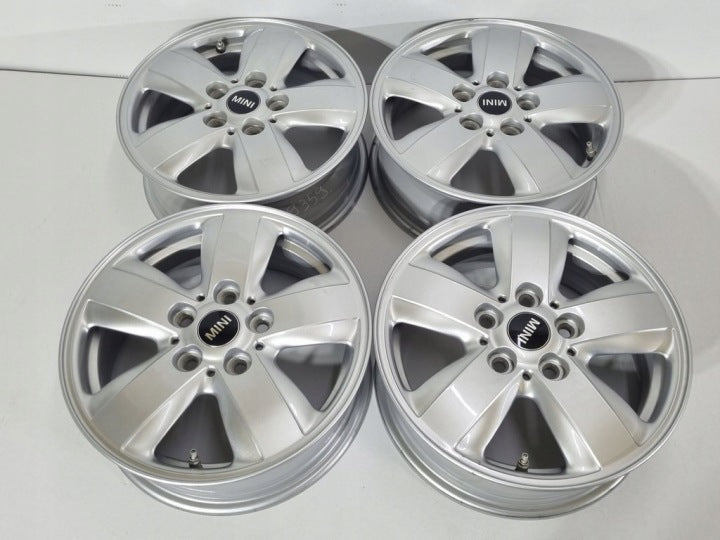 4x Alufelge 15 Zoll 5.5" 5x112 46ET Glanz Silber 6855101 Mini Rim Wheel FEL6463992510ih