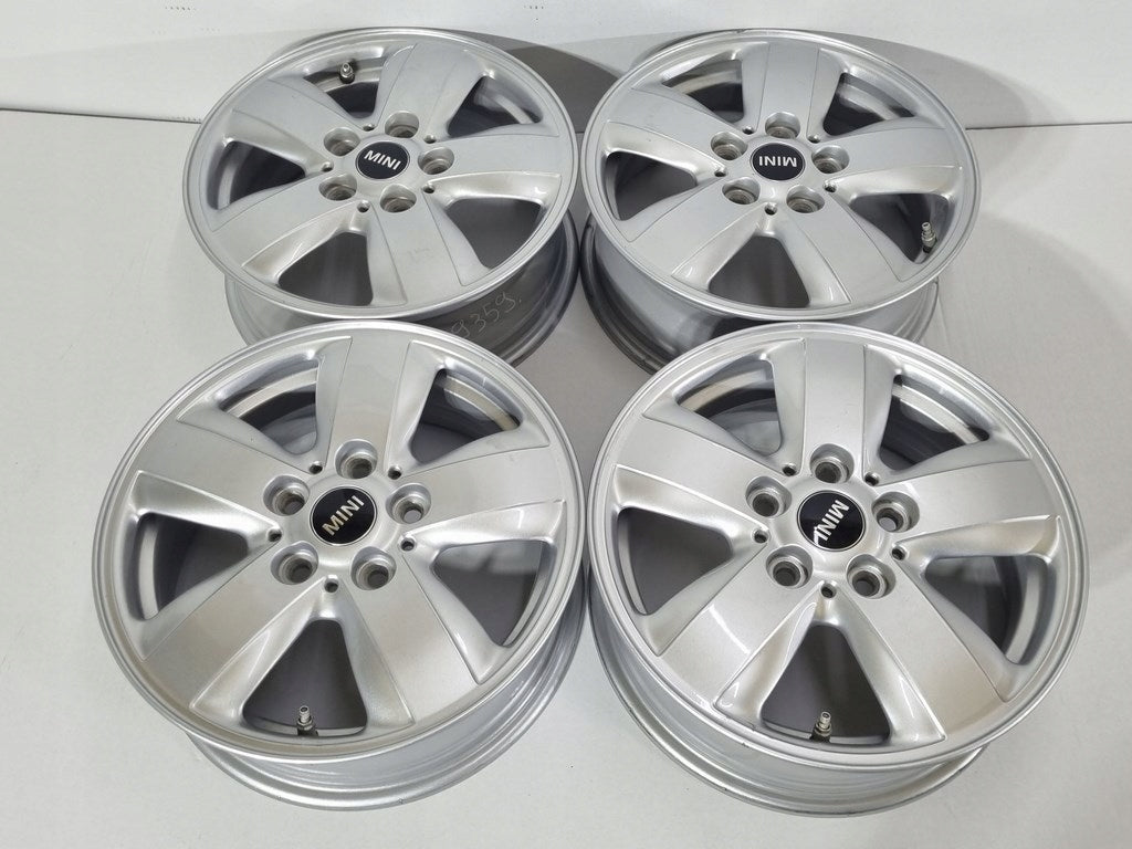 4x Alufelge 15 Zoll 5.5" 5x112 46ET Glanz Silber 6855101 Mini Rim Wheel FEL6463992510ih