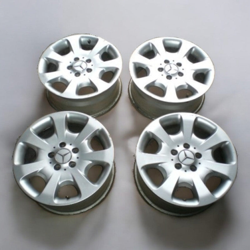 1x Alufelge 16 Zoll 7.0" 5x112 31ET Glanz Grau A2034012802 Mercedes-Benz