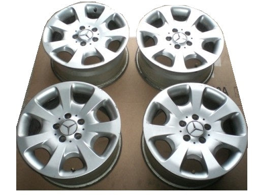 1x Alufelge 16 Zoll 7.0" 5x112 31ET Glanz Grau A2034012802 Mercedes-Benz