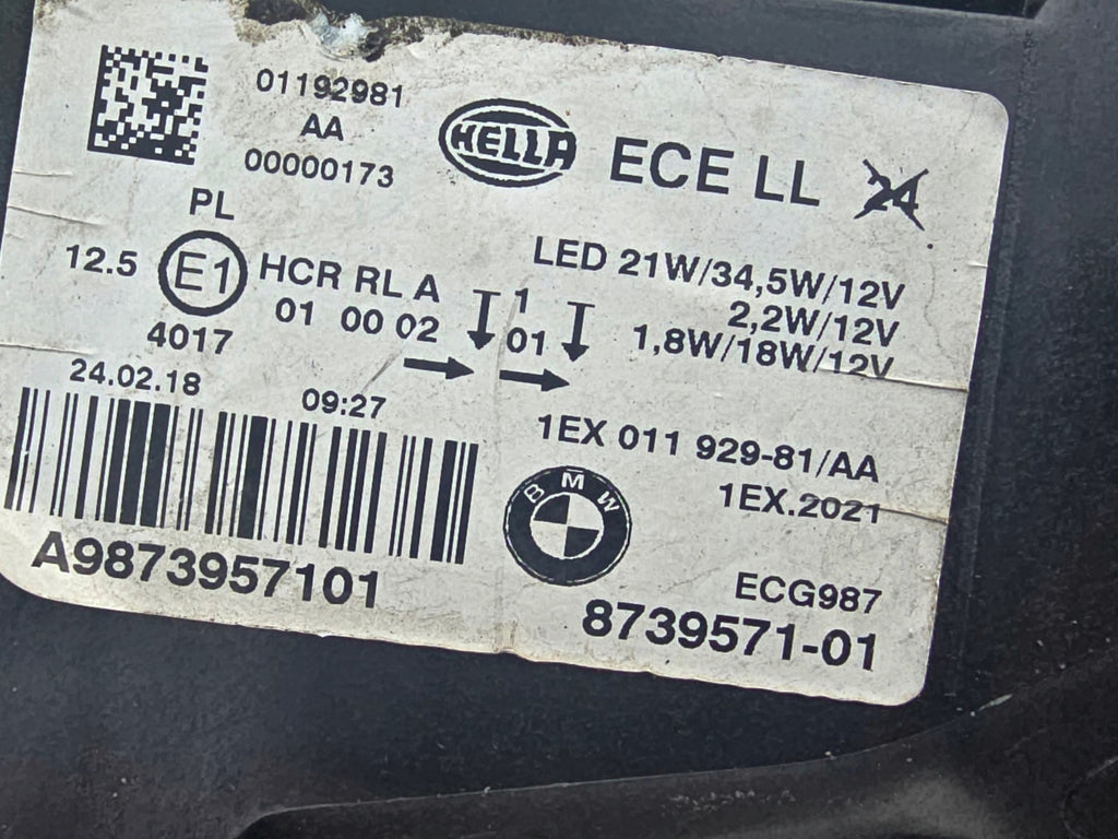 Frontscheinwerfer BMW 1 F21 F20 8739571-01 Full LED Links Scheinwerfer Headlight SCH1753900678yu