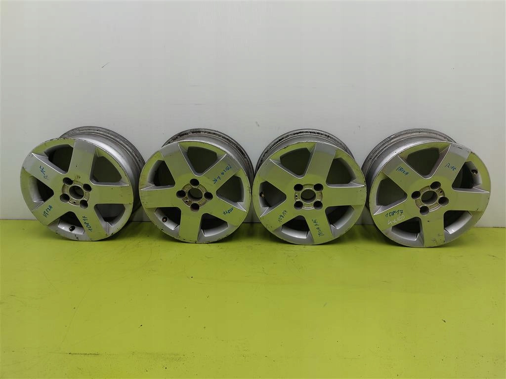 4x Alufelge 15 Zoll 5.0" 4x100 43ET Matt Silber Seat I Rim Wheel FEL6258670479mq