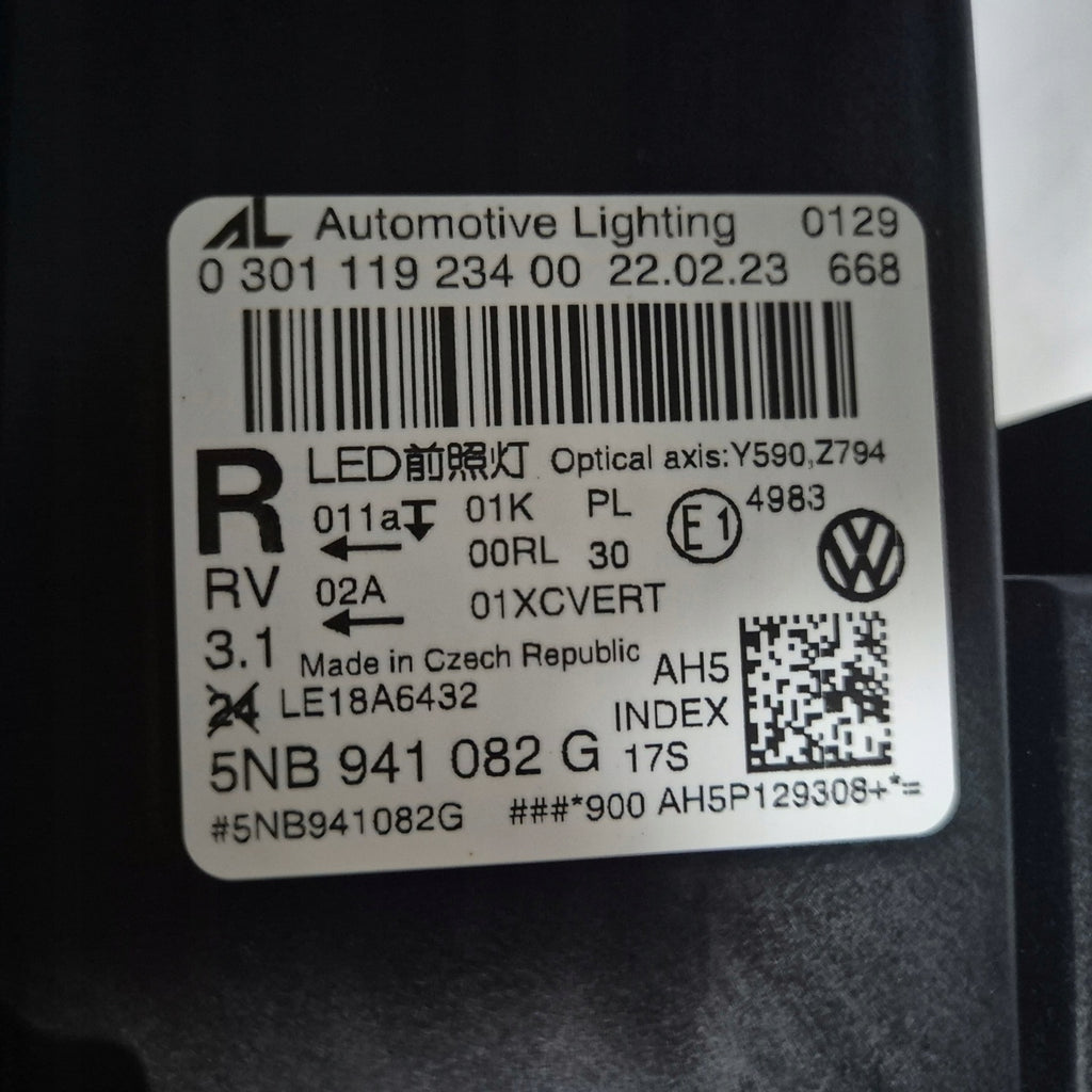Frontscheinwerfer VW Tiguan 5NB941082 Full LED Rechts Scheinwerfer Headlight