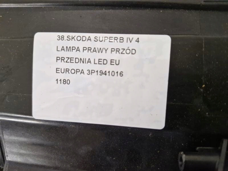 Frontscheinwerfer Skoda Superb I 3P1941016 LED Rechts Scheinwerfer Headlight SCH3874149371ne
